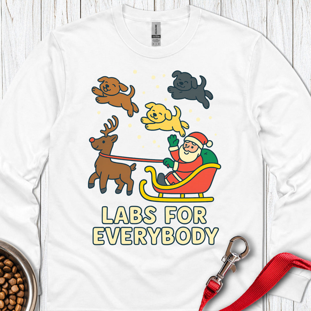 Labs For Everybody Christmas Long Sleeve — White