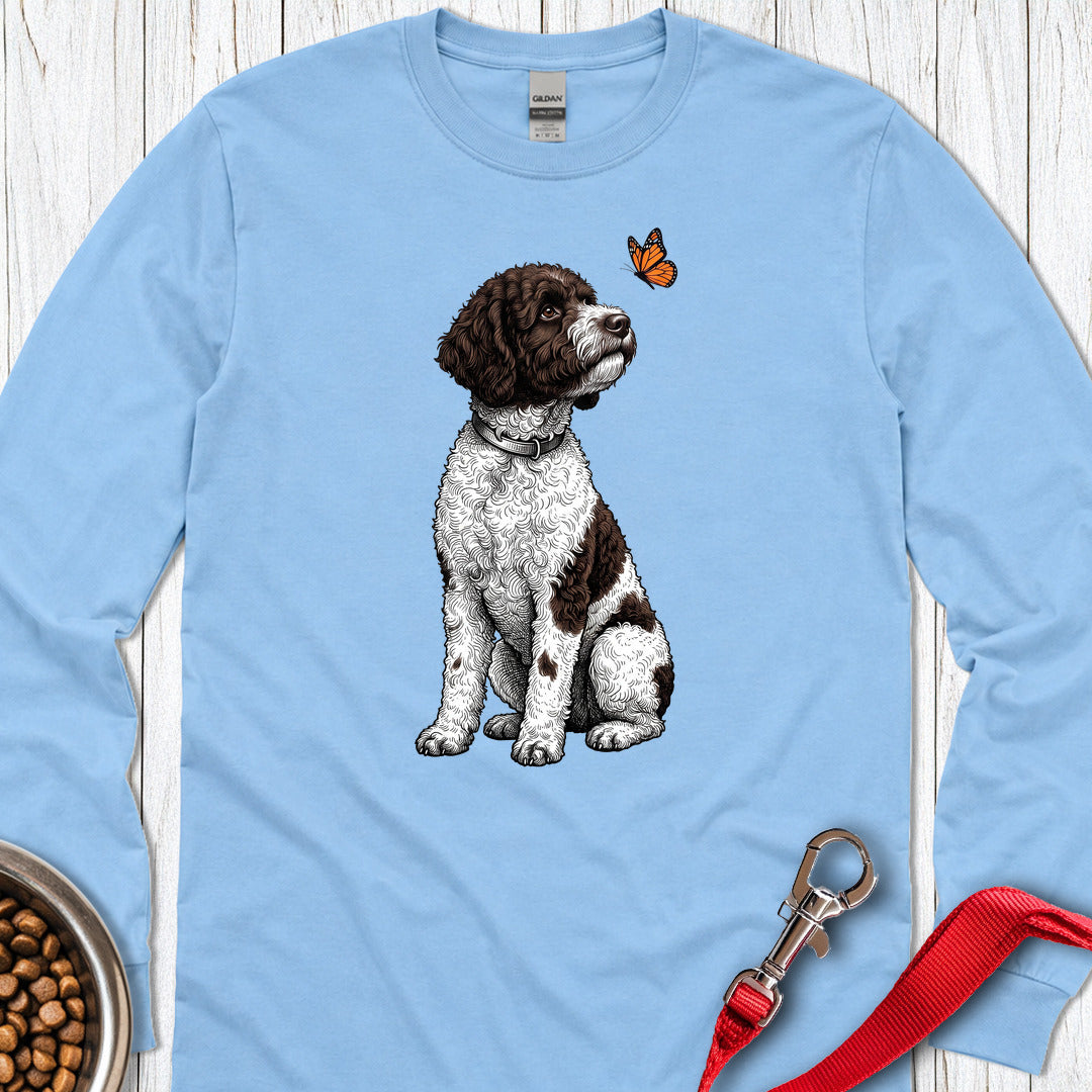 Lagotto Butterfly Long Sleeve — Carolina Blue