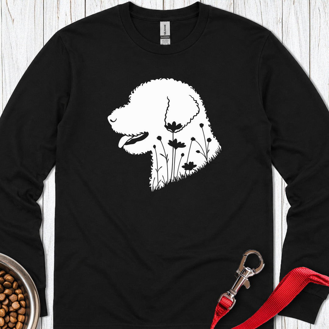 Lagotto Flowers Long Sleeve Black