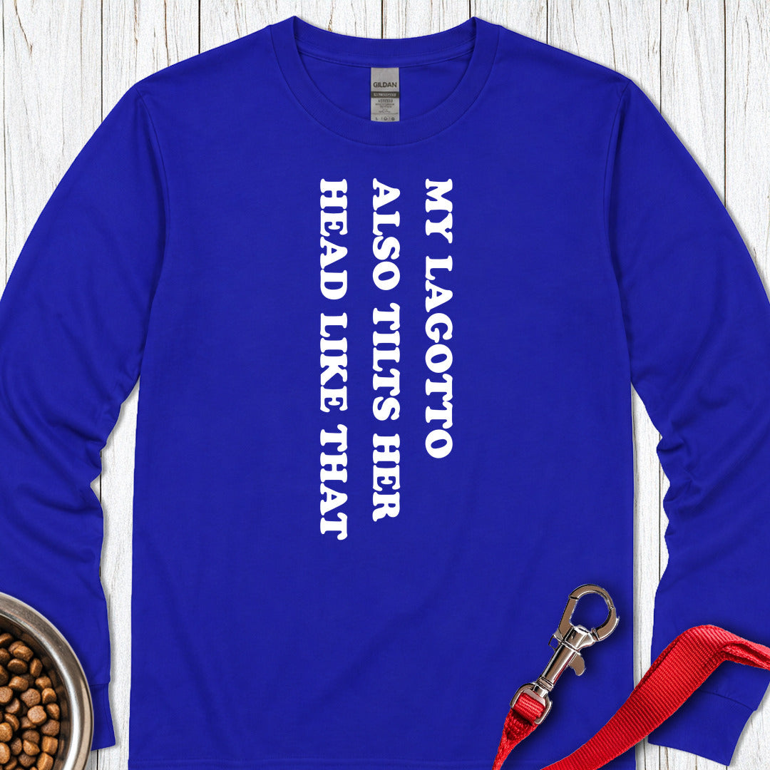 Lagotto Tilt Her Head Long Sleeve — Royal
