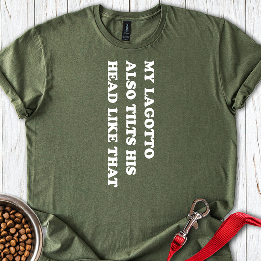 Lagotto Tilt His Head Military Green