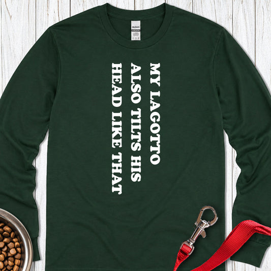 Lagotto Tilt His Head Long Sleeve — Forest Green