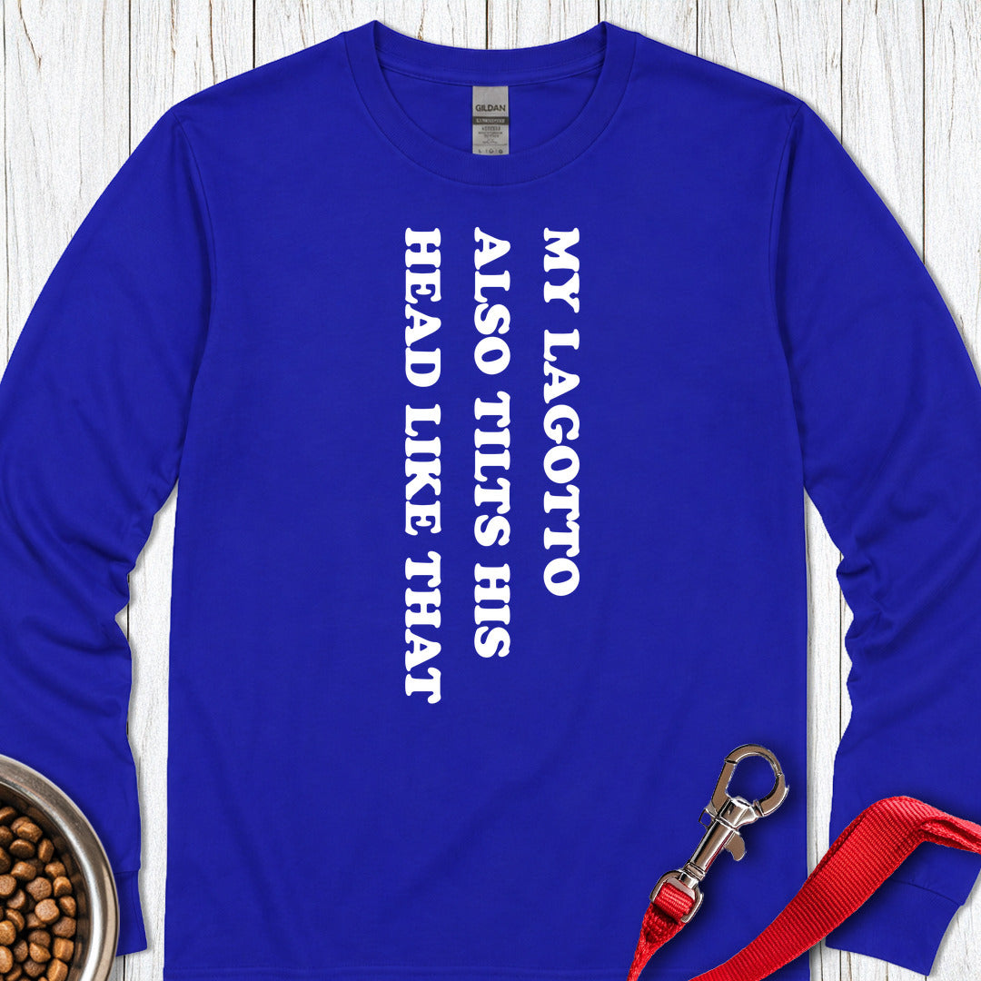 Lagotto Tilt His Head Long Sleeve — Royal