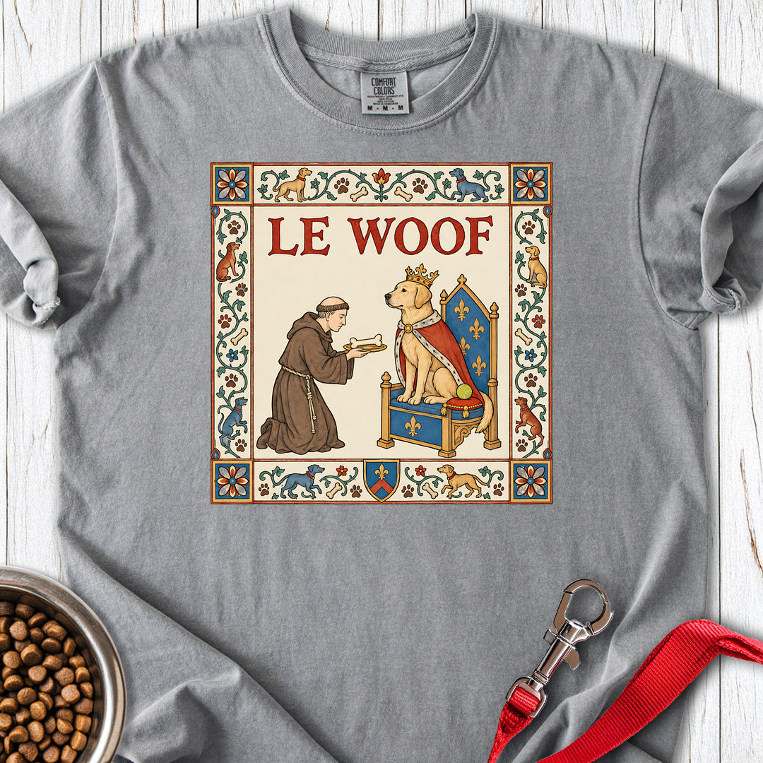 Le Woof Medieval Labrador Premium Tee Grey