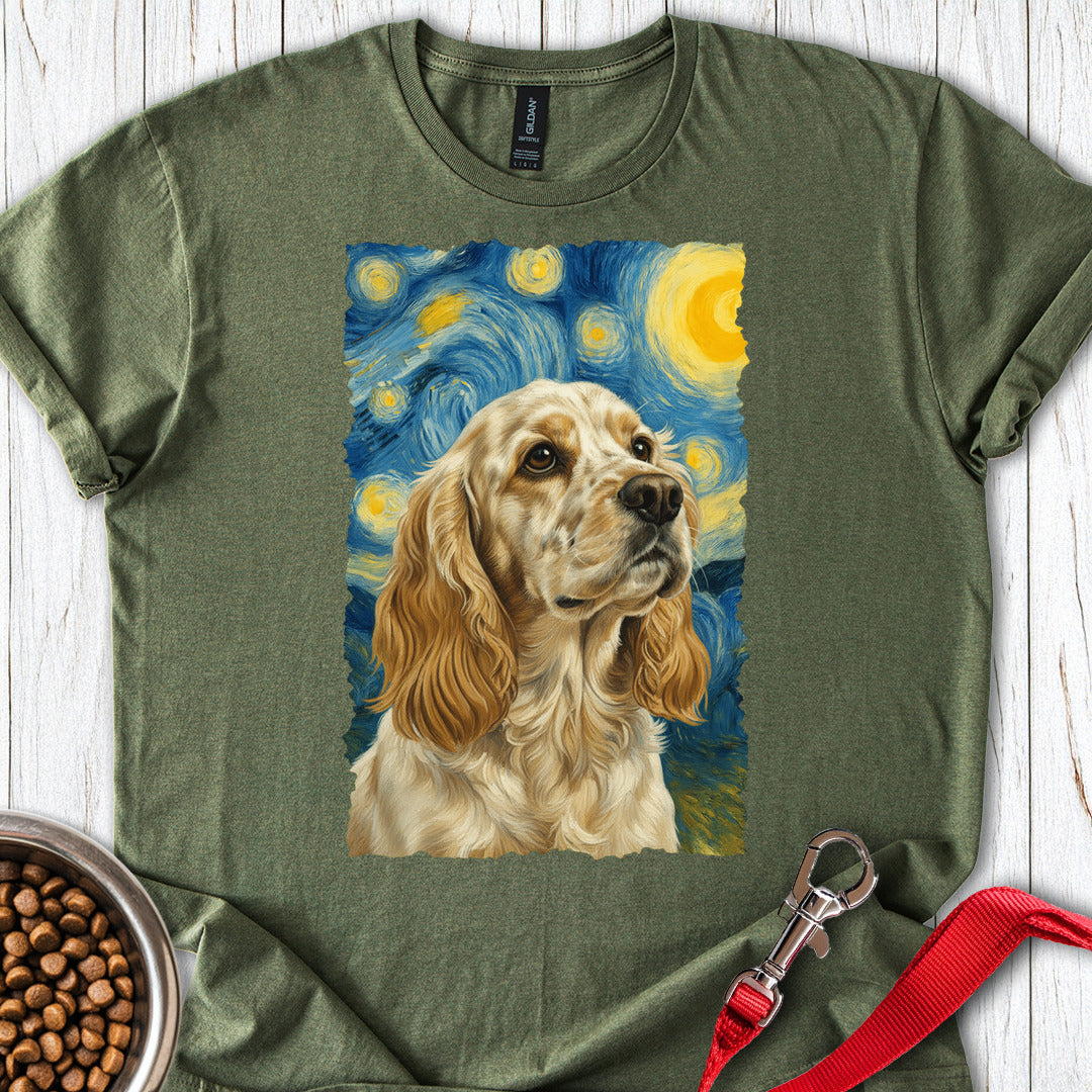 Lemon Roan Cocker Spaniel Starry Night Military Green