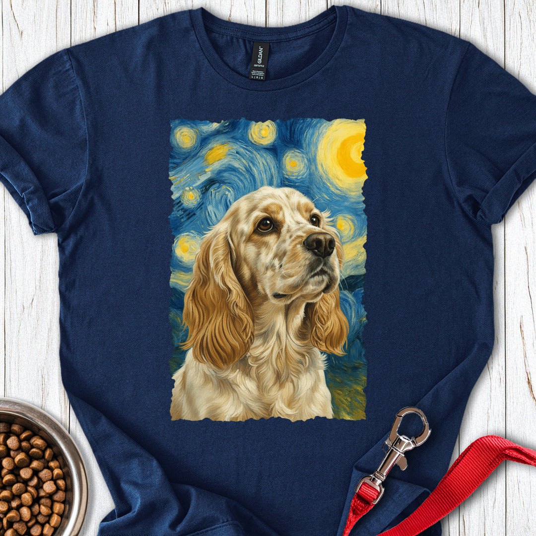 Lemon Roan Cocker Spaniel Starry Night Navy