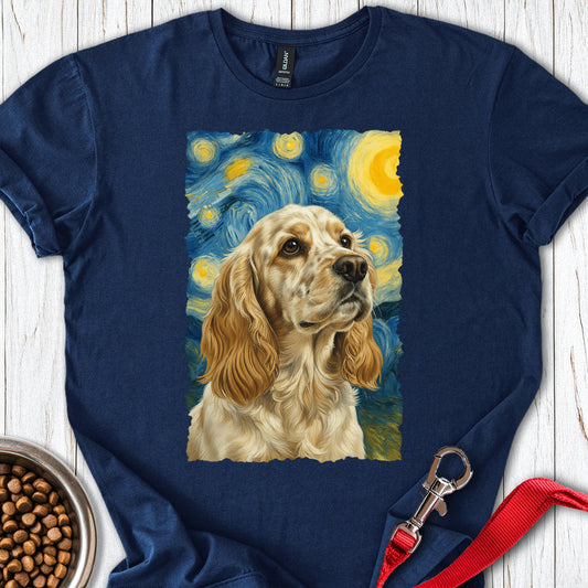 Lemon Roan Cocker Spaniel Starry Night Navy