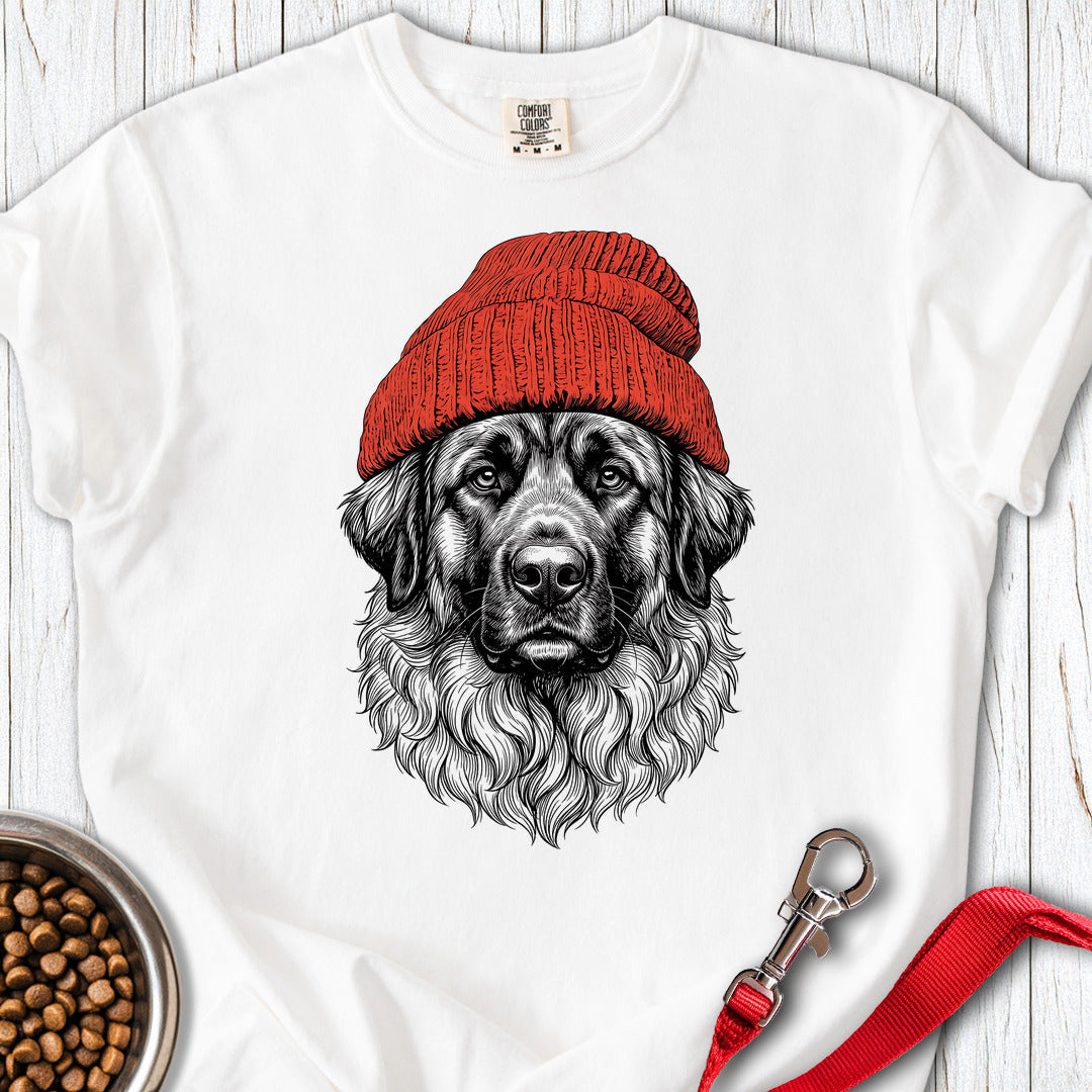 Leonberger Beanie Premium Tee — White
