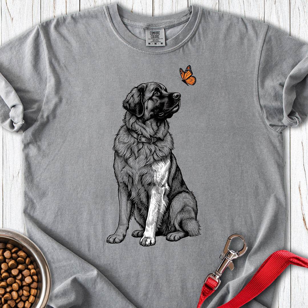 Leonberger Butterfly Premium Tee — Grey