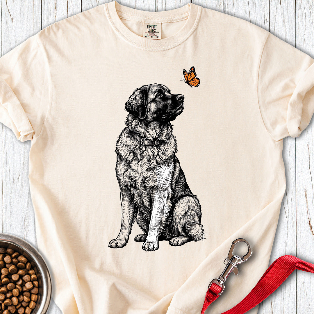Leonberger Butterfly Premium Tee — Ivory