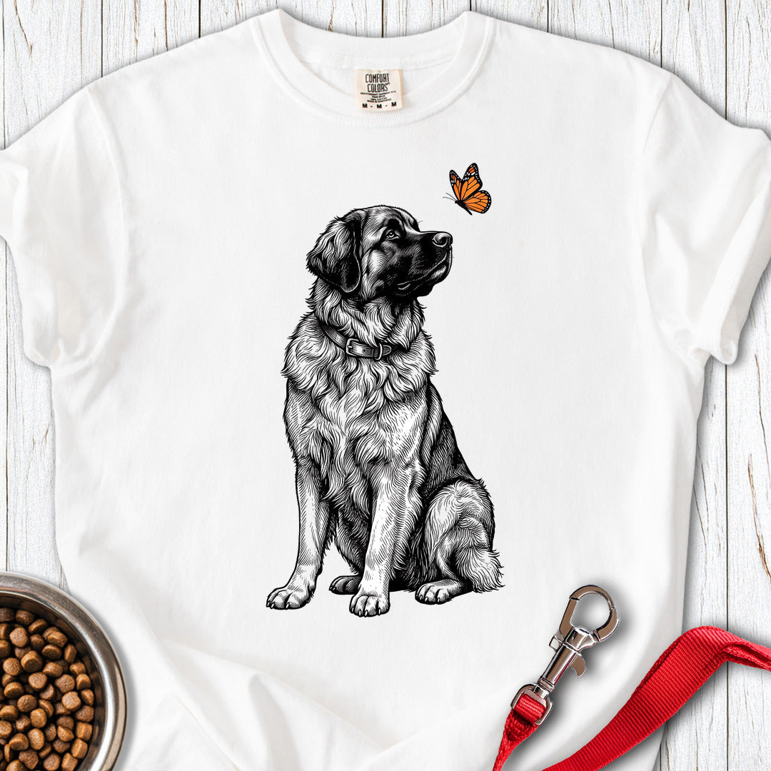 Leonberger Butterfly Premium Tee — White