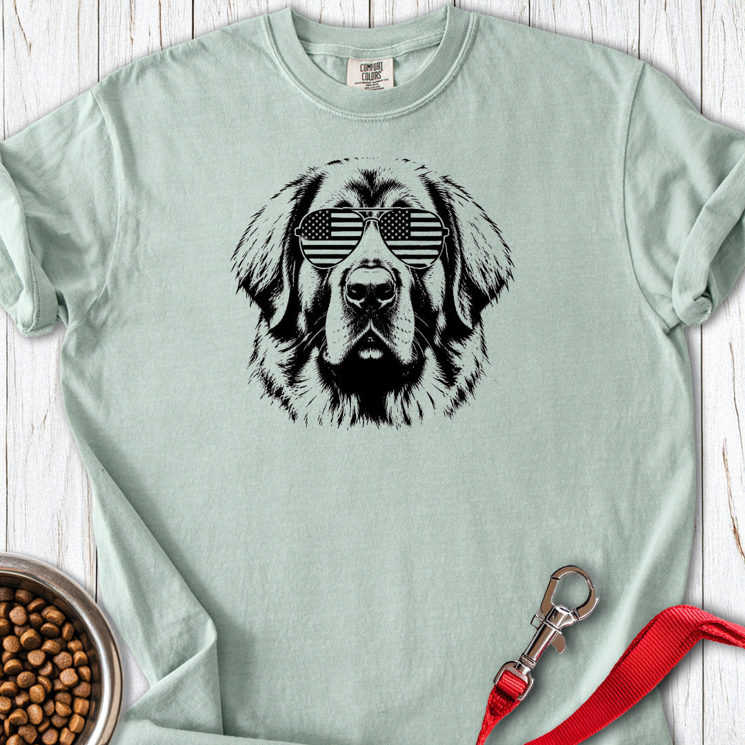 Leonberger Flag Shades Premium Tee — Bay
