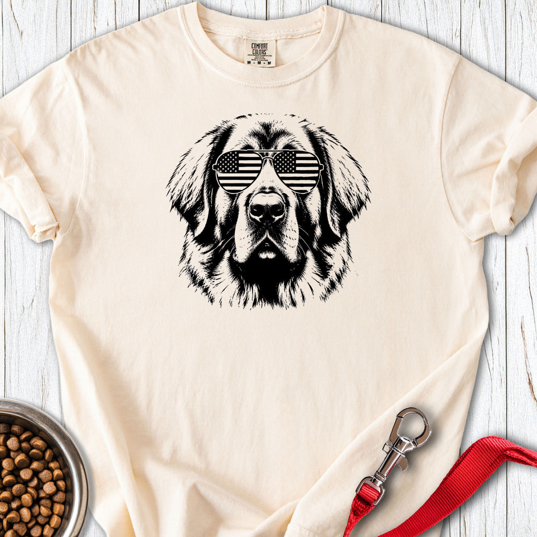 Leonberger Flag Shades Premium Tee — Ivory