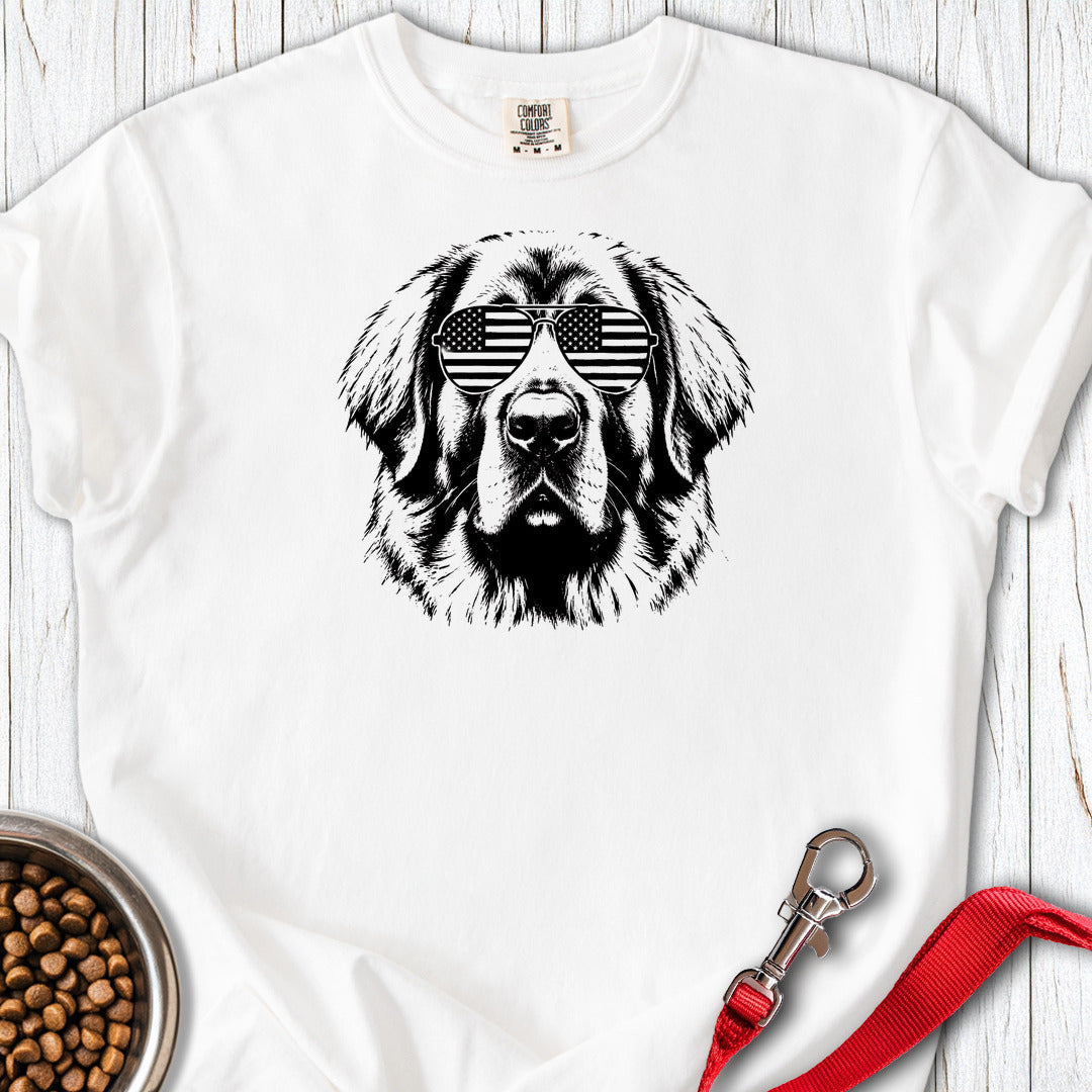 Leonberger Flag Shades Premium Tee — White