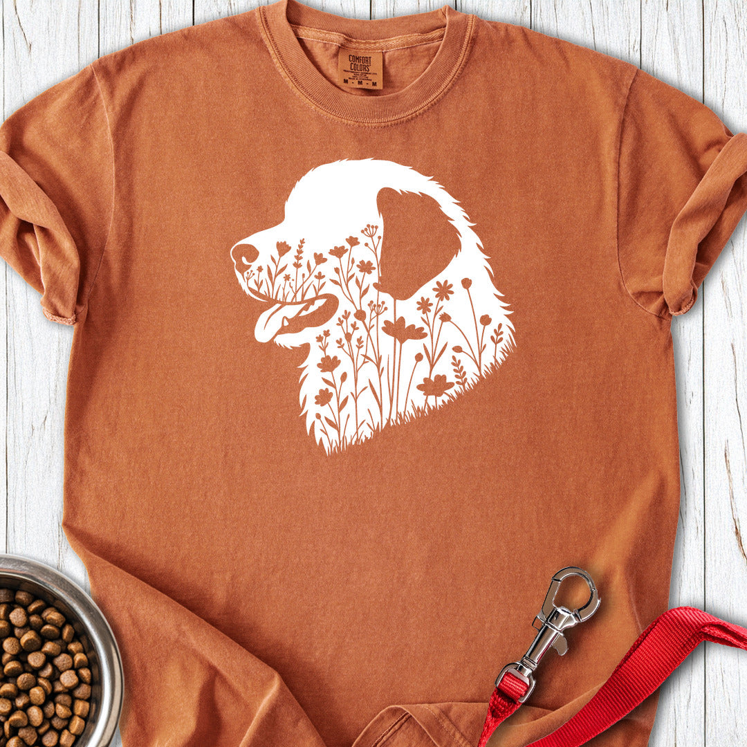 Leonberger Flower Wreath Premium Tee — Yam