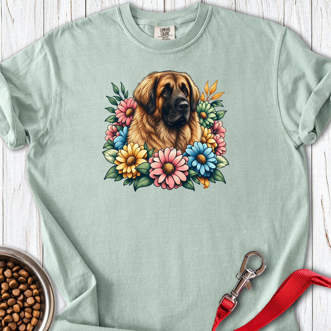 Leonberger Flowers Premium Tee — Bay