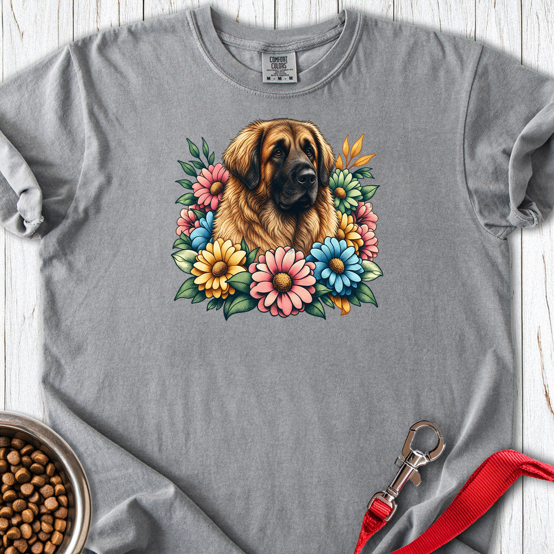 Leonberger Flowers Premium Tee — Grey