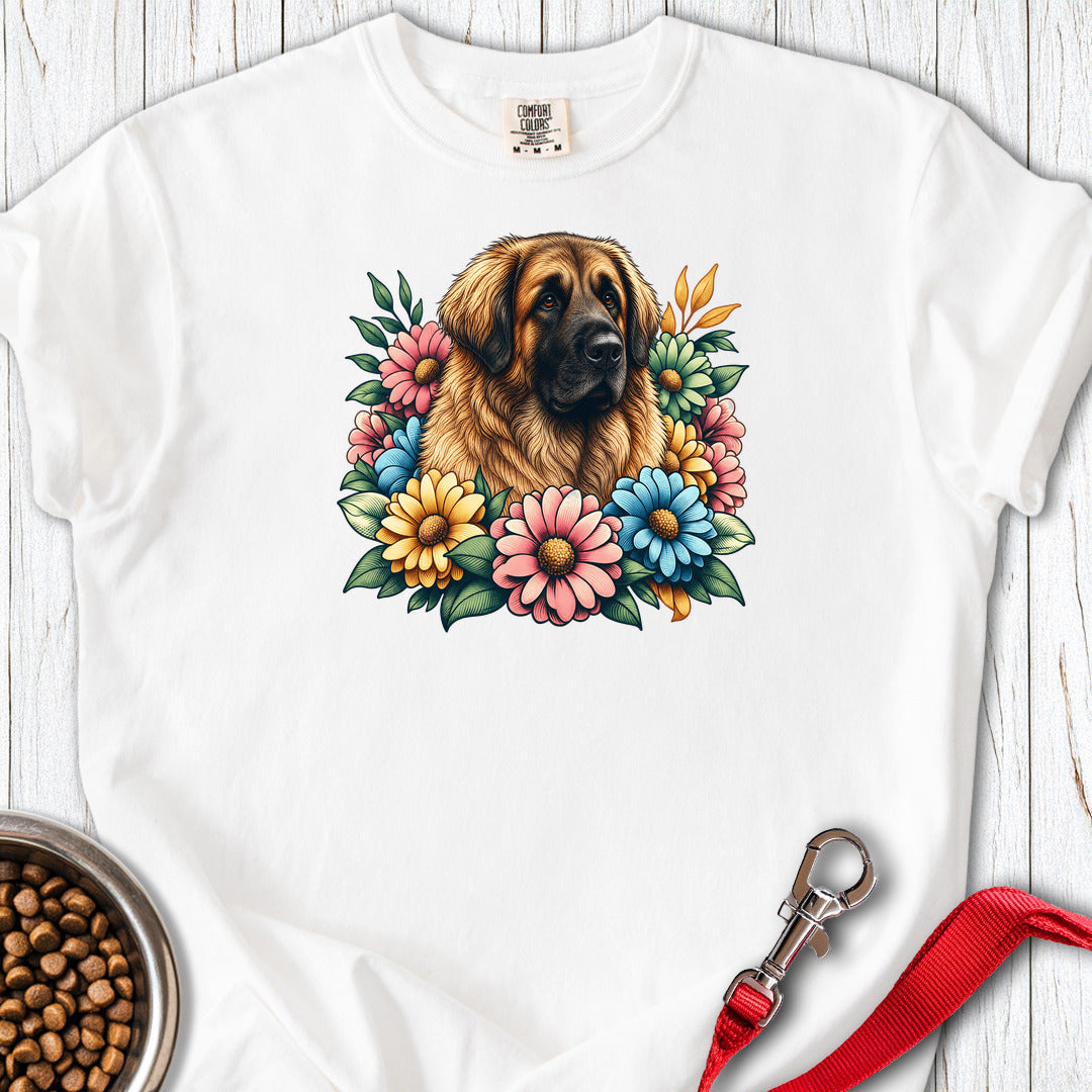 Leonberger Flowers Premium Tee — White