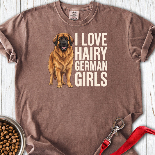 Leonberger Hairy Girls Premium Tee — Espresso