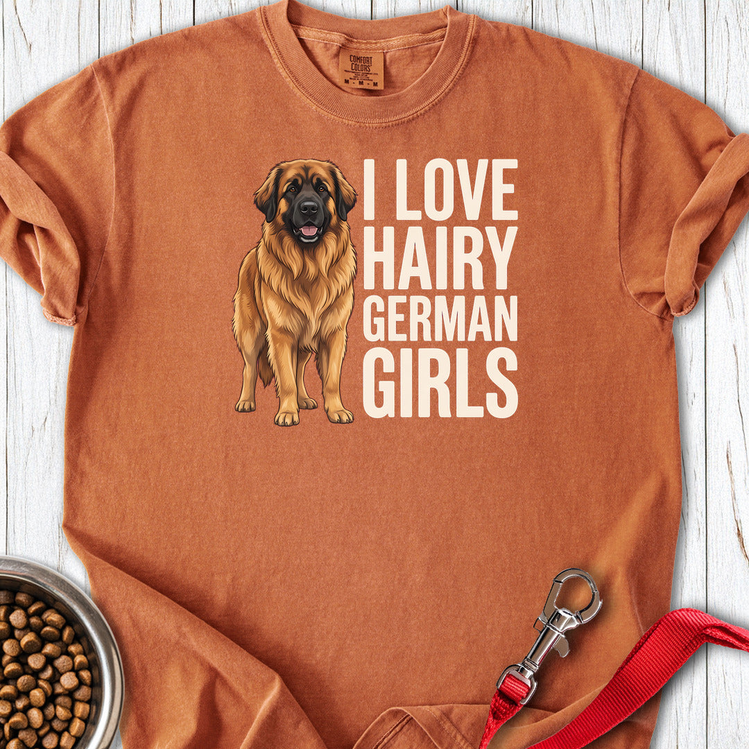 Leonberger Hairy Girls Premium Tee — Yam