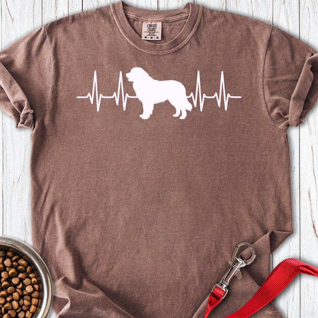 Leonberger Heartbeat Premium Tee — Espresso