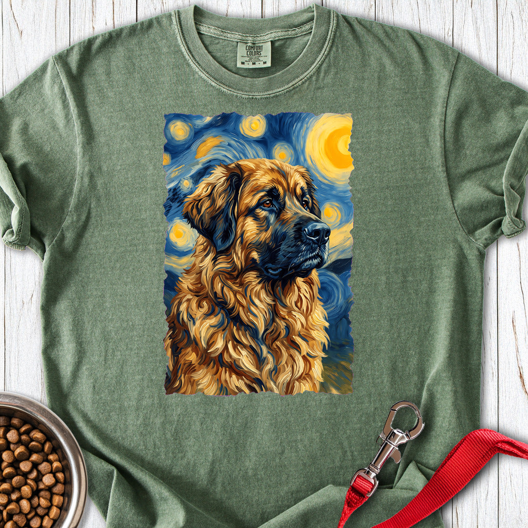 Leonberger Van Gogh Premium Tee — Moss