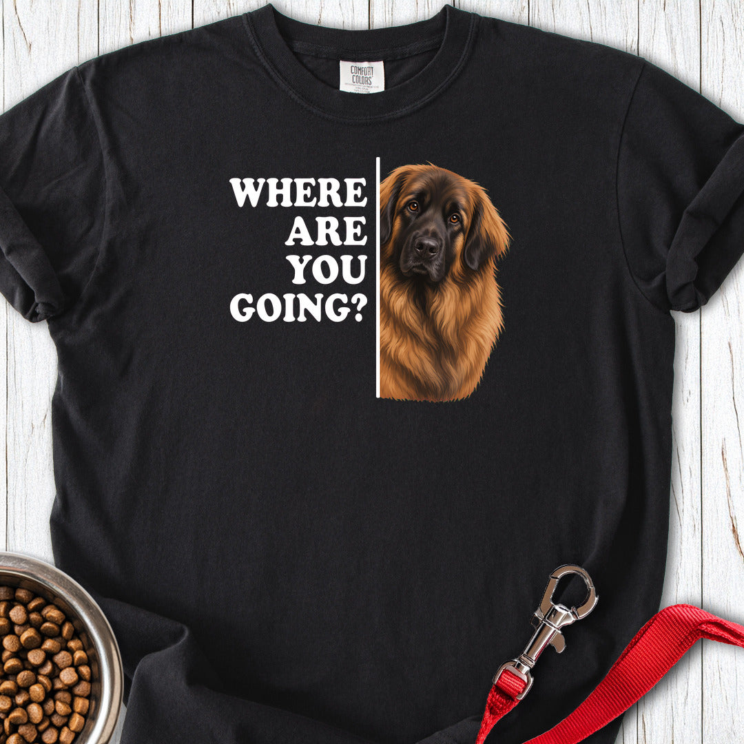 Leonberger Where Are You Going Premium Tee — Black