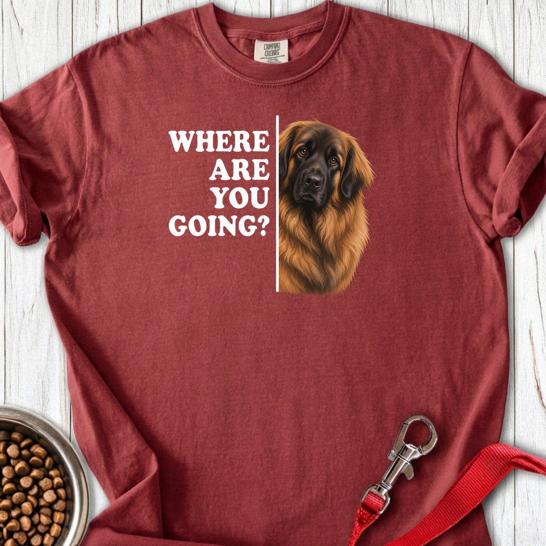 Leonberger Where Are You Going Premium Tee — Brick
