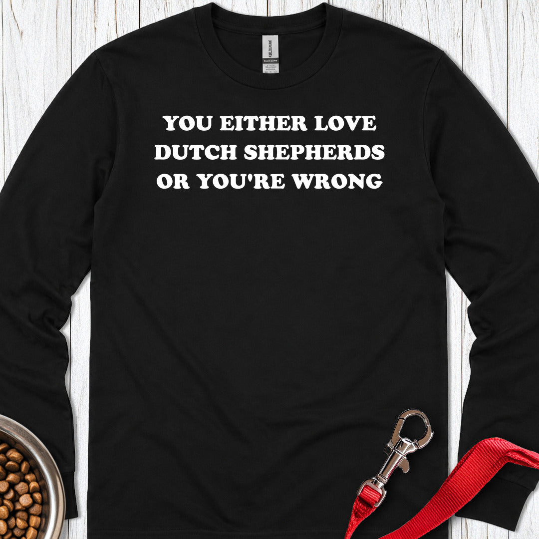 Love Dutch Shepherds Long Sleeve — Black