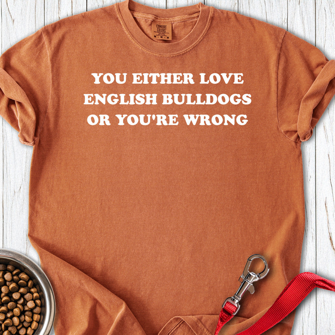 Love English Bulldog Premium Tee Yam