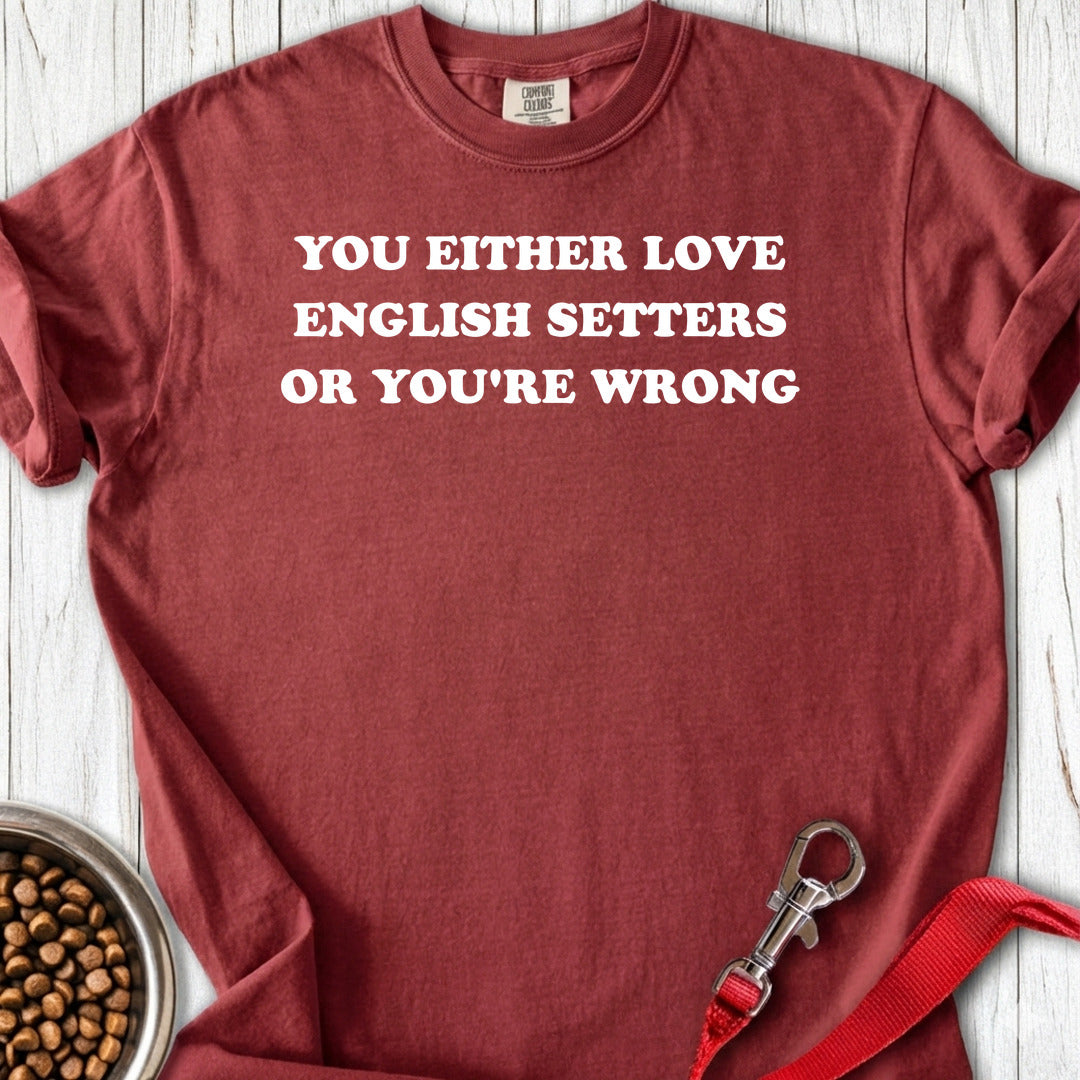 Love English Setter Premium Tee — Brick