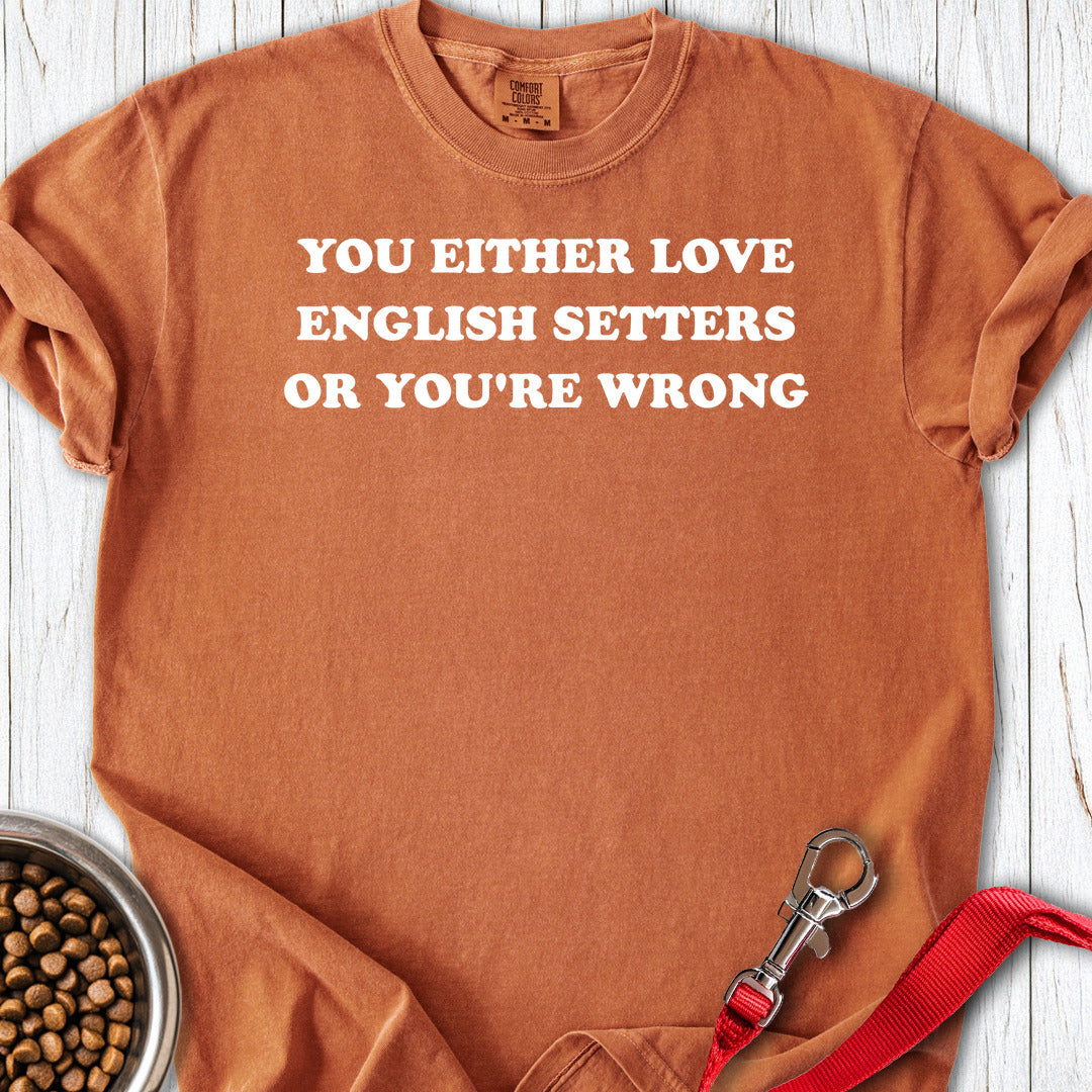 Love English Setter Premium Tee — Yam