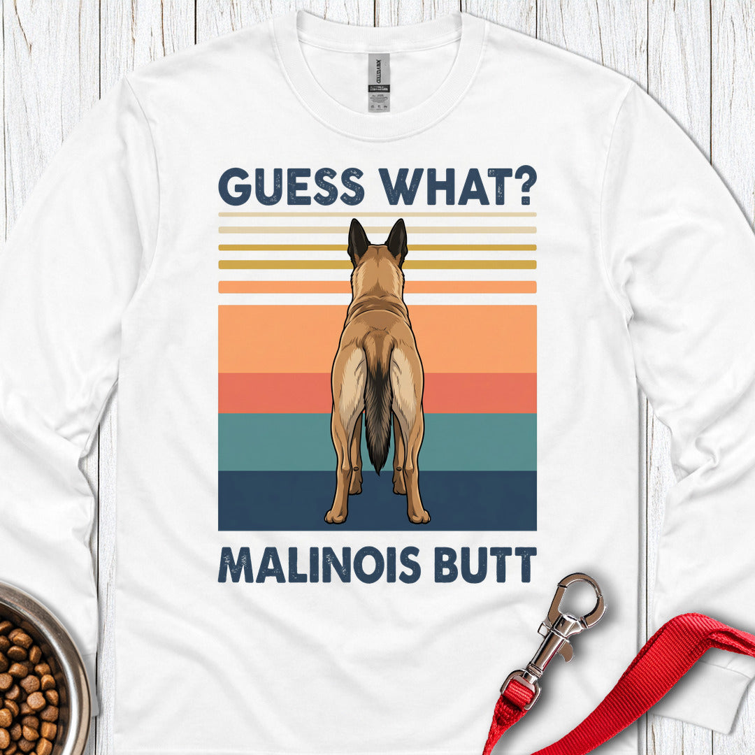 Malinois Butt Long Sleeve — White