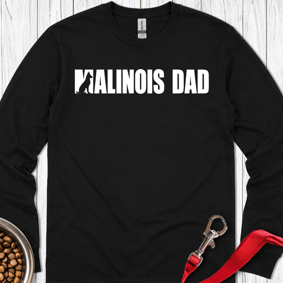 Malinois Dad Long Sleeve — Black