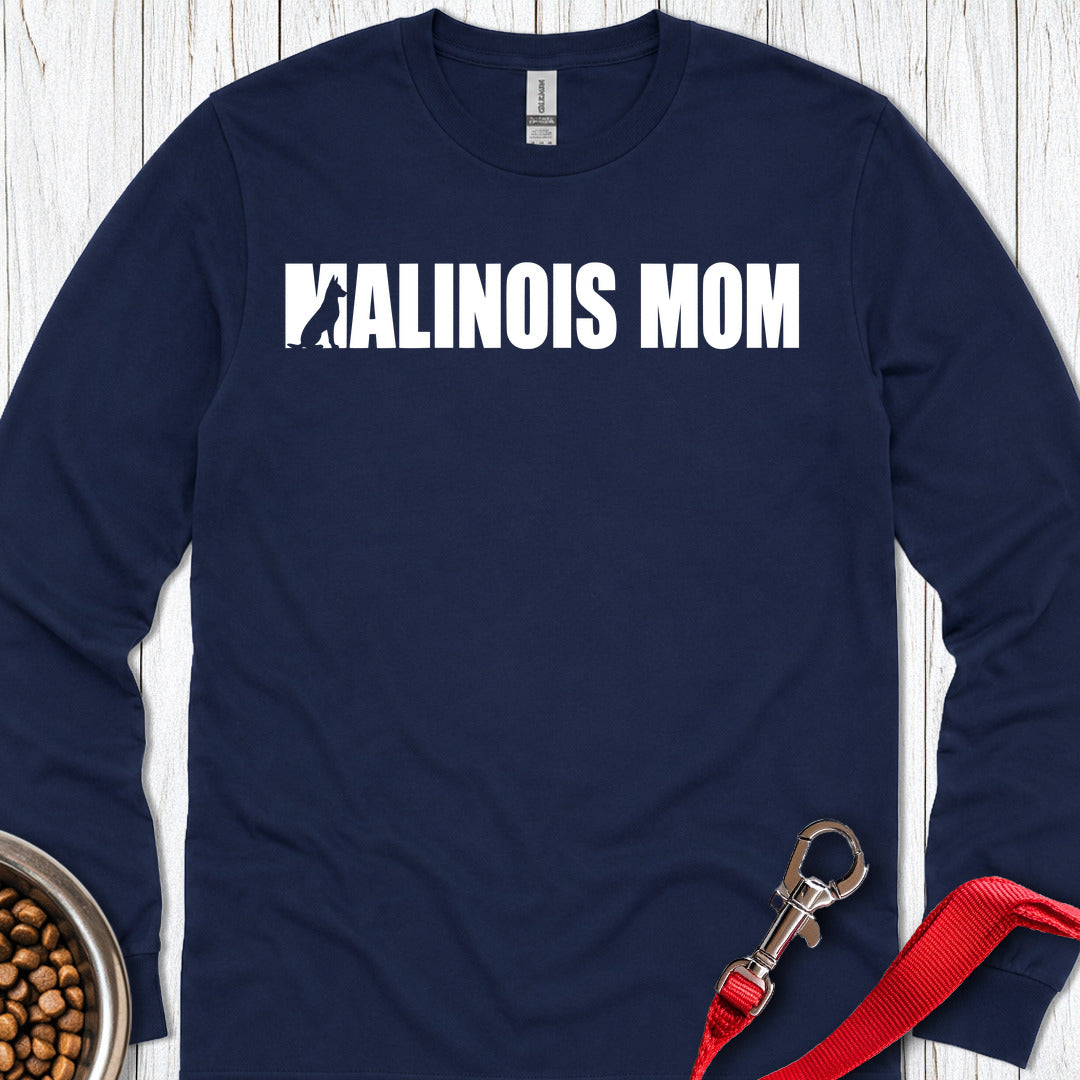 Malinois Mom Long Sleeve — Navy