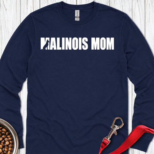 Malinois Mom Long Sleeve Navy