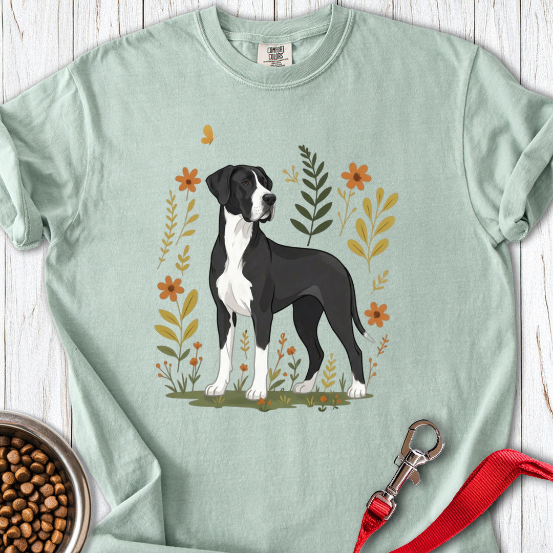 Mantle Great Dane Flowers Premium Tee — Bay