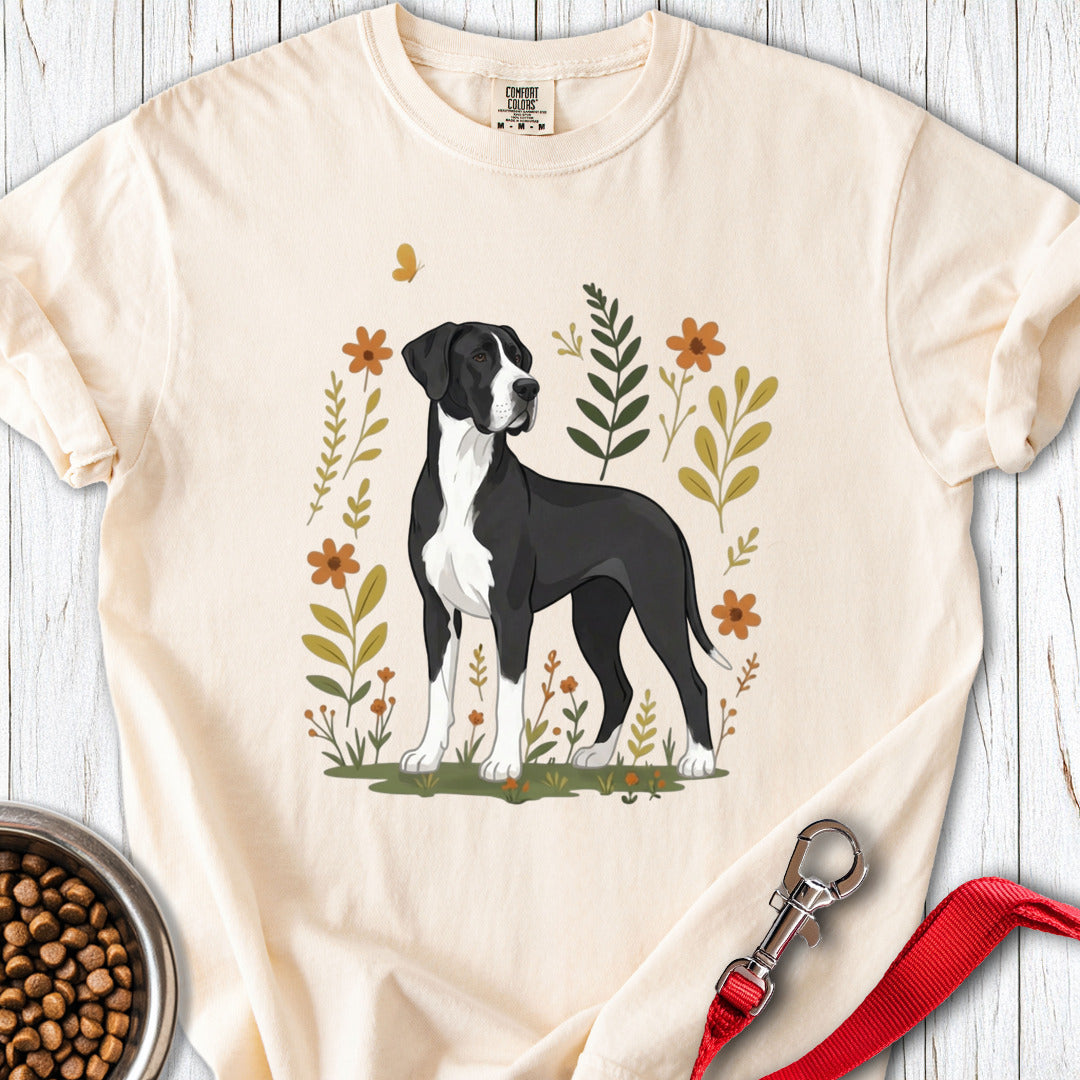 Mantle Great Dane Flowers Premium Tee — Ivory