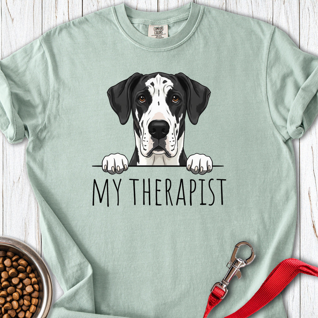 Mantle Great Dane My Therapist Premium Tee — Bay