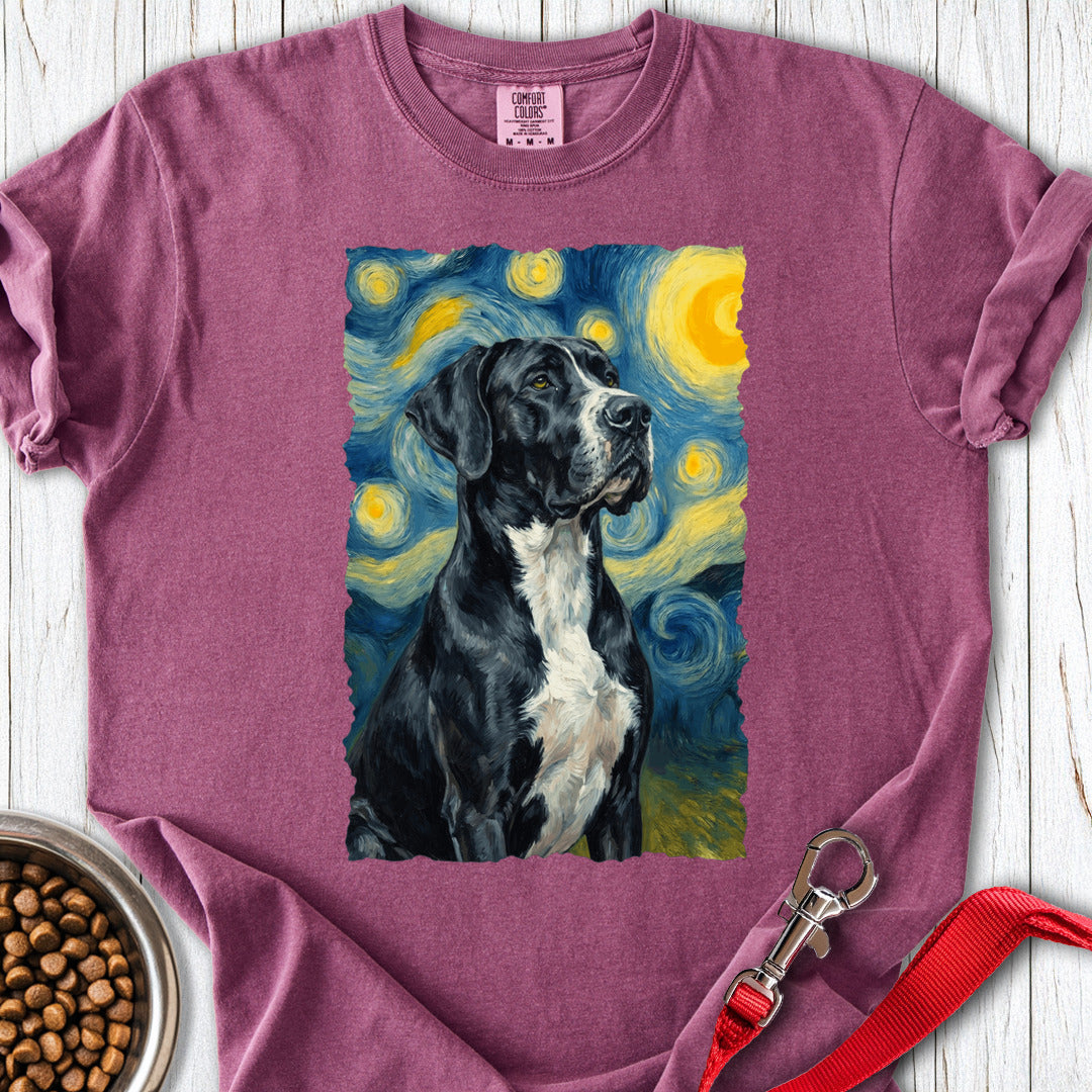 Mantle Great Dane Van Gogh Premium Tee — Berry