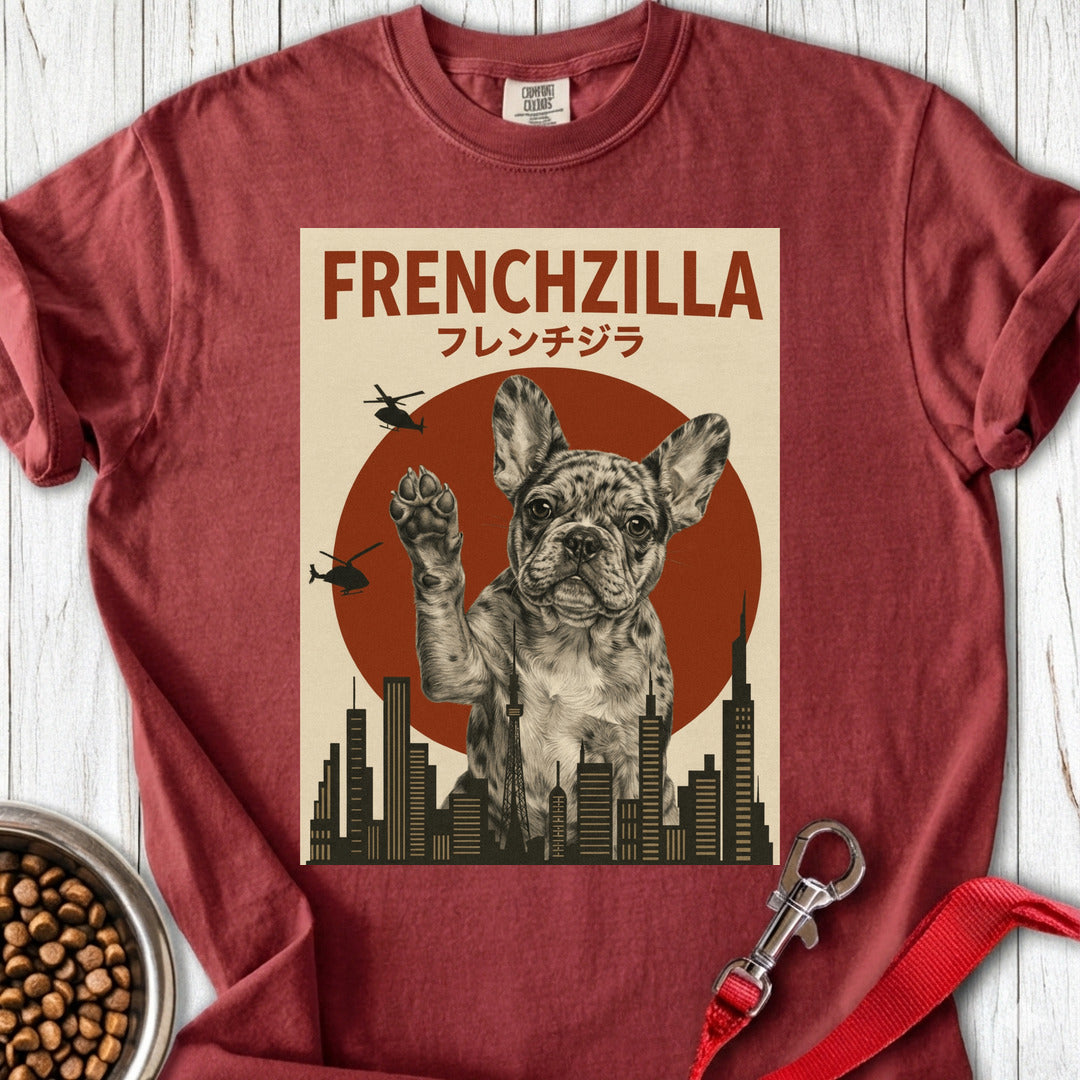 Merle French Bulldog Frenchzilla Premium Tee Brick