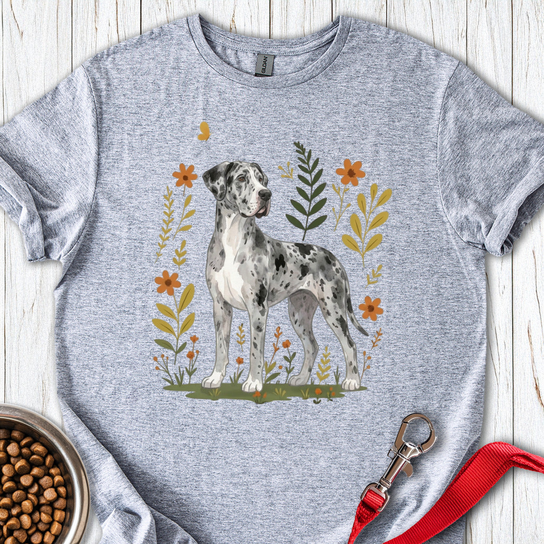 Merle Great Dane Flowers Sport Grey
