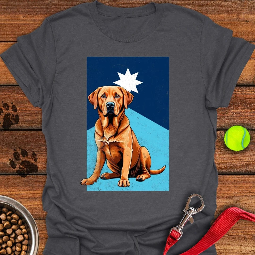 Minnesota Fox Red Labrador Flag T-Shirt Dark Heather