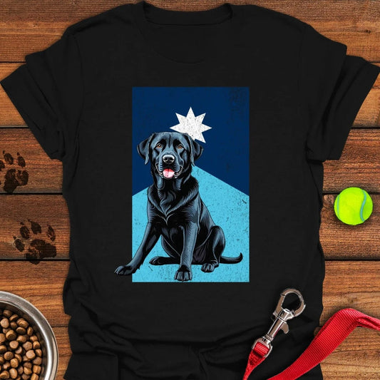 Black Labrador Minnesota Flag T-Shirt Black