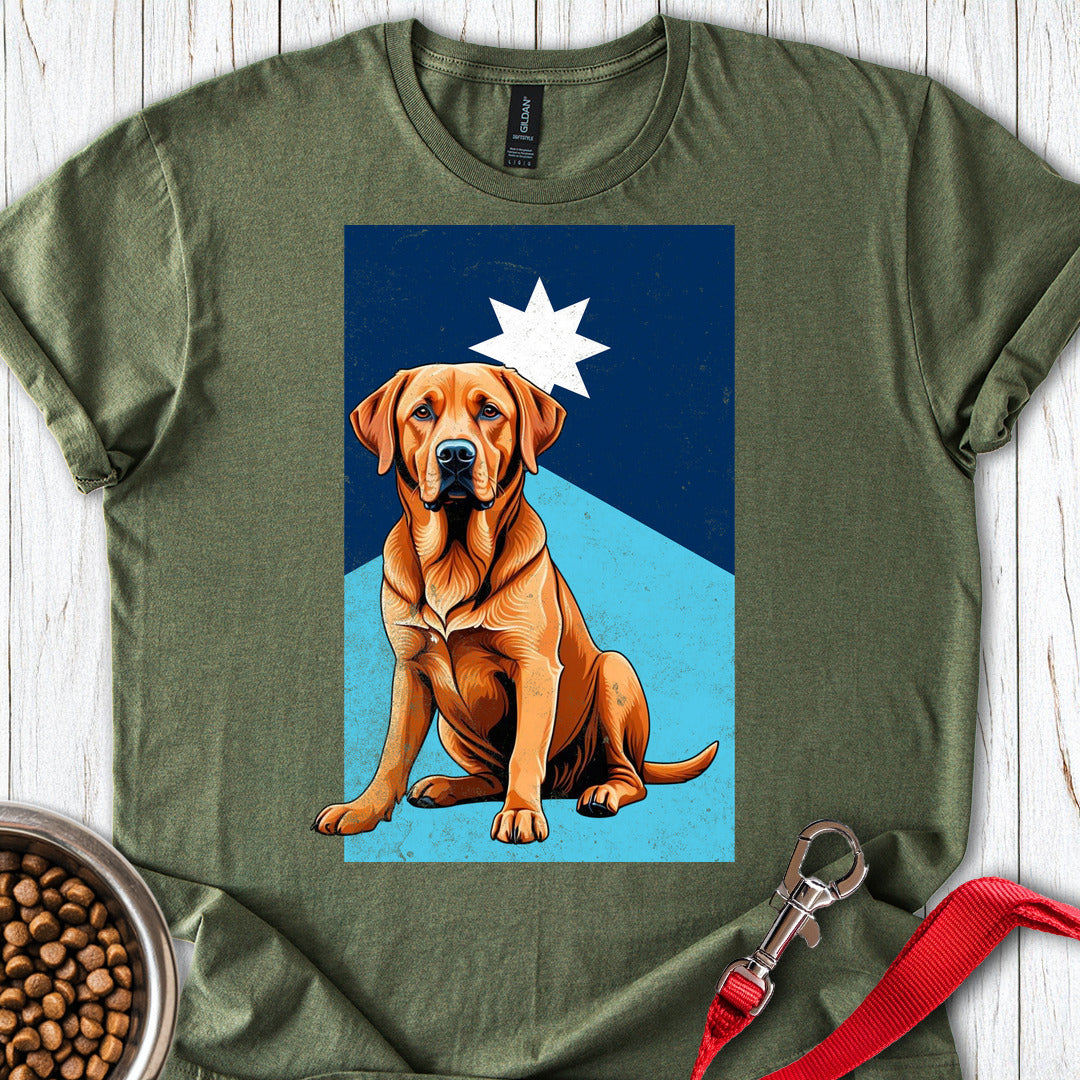 Minnesota Fox Red Labrador Flag Military Green