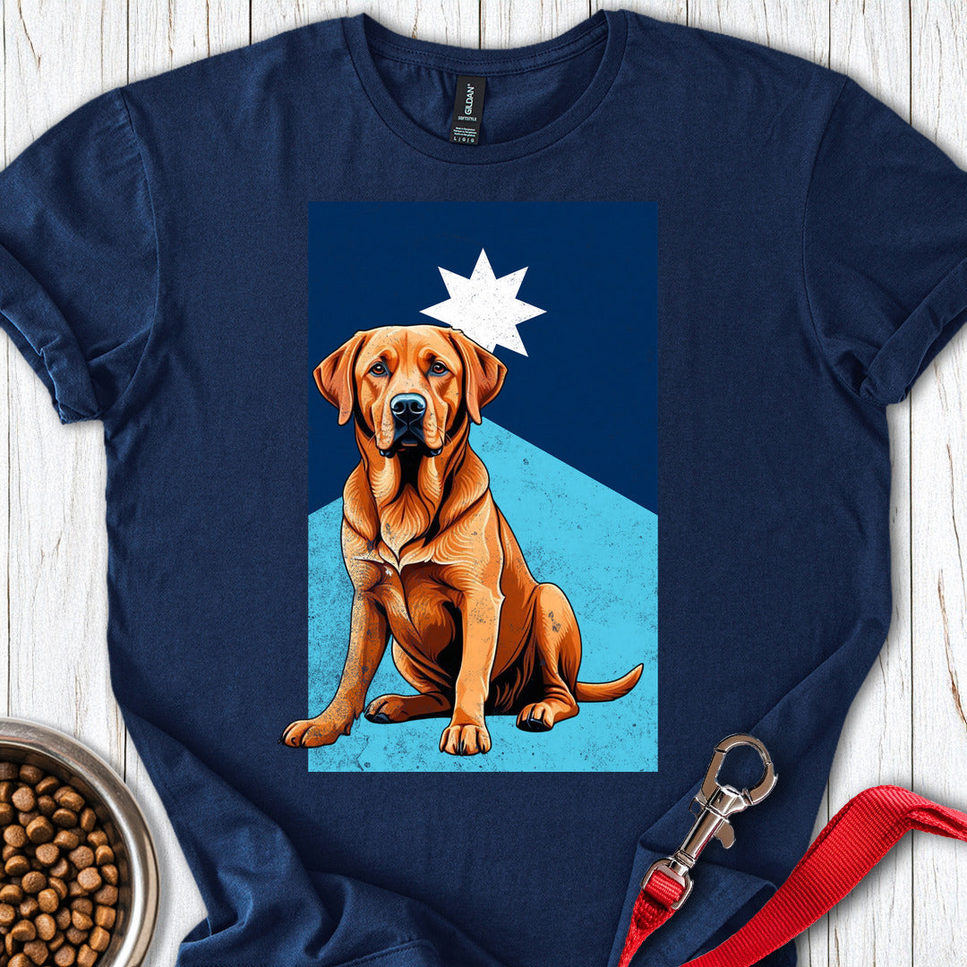 Minnesota Fox Red Labrador Flag Navy