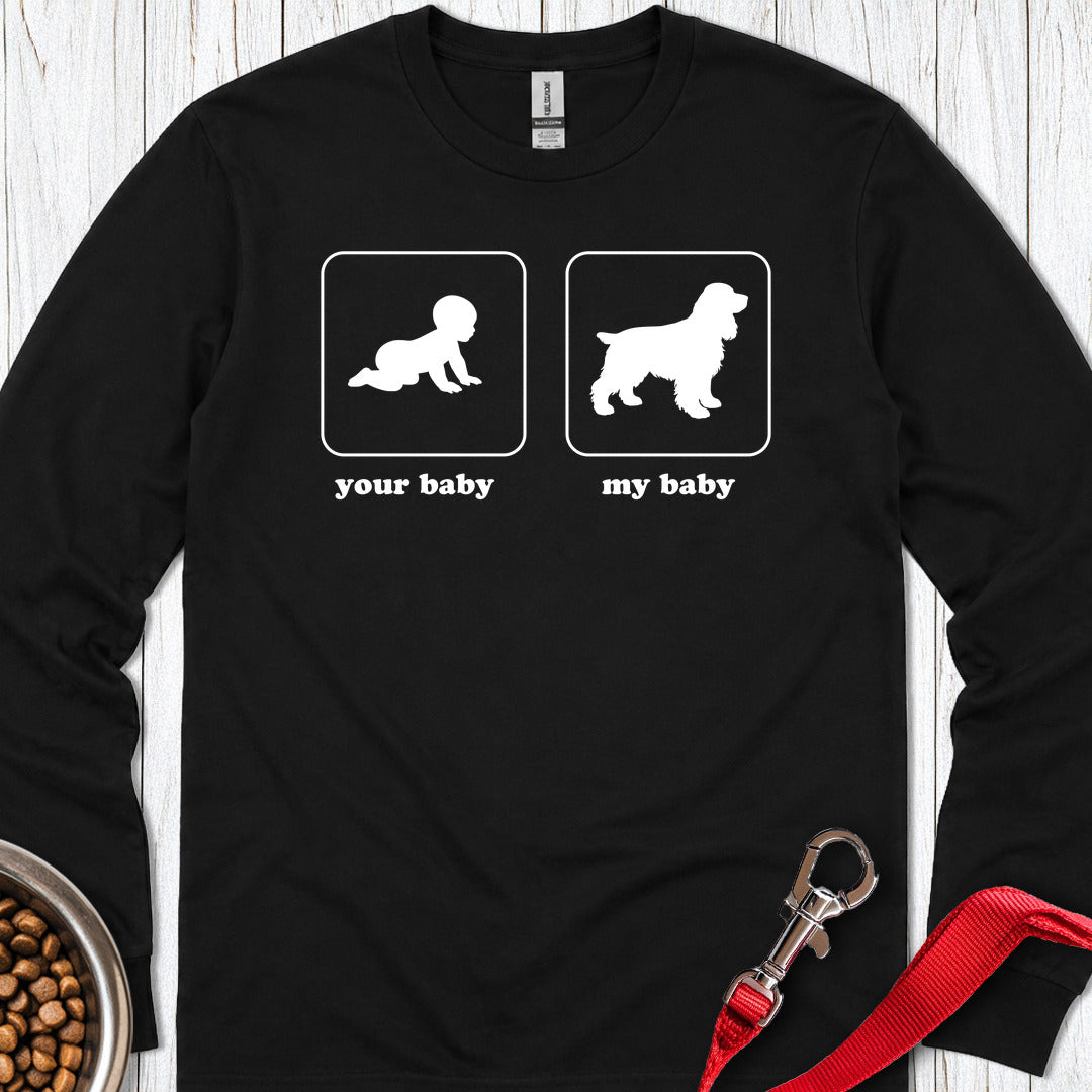 My Baby Cocker Spaniel Long Sleeve — Black