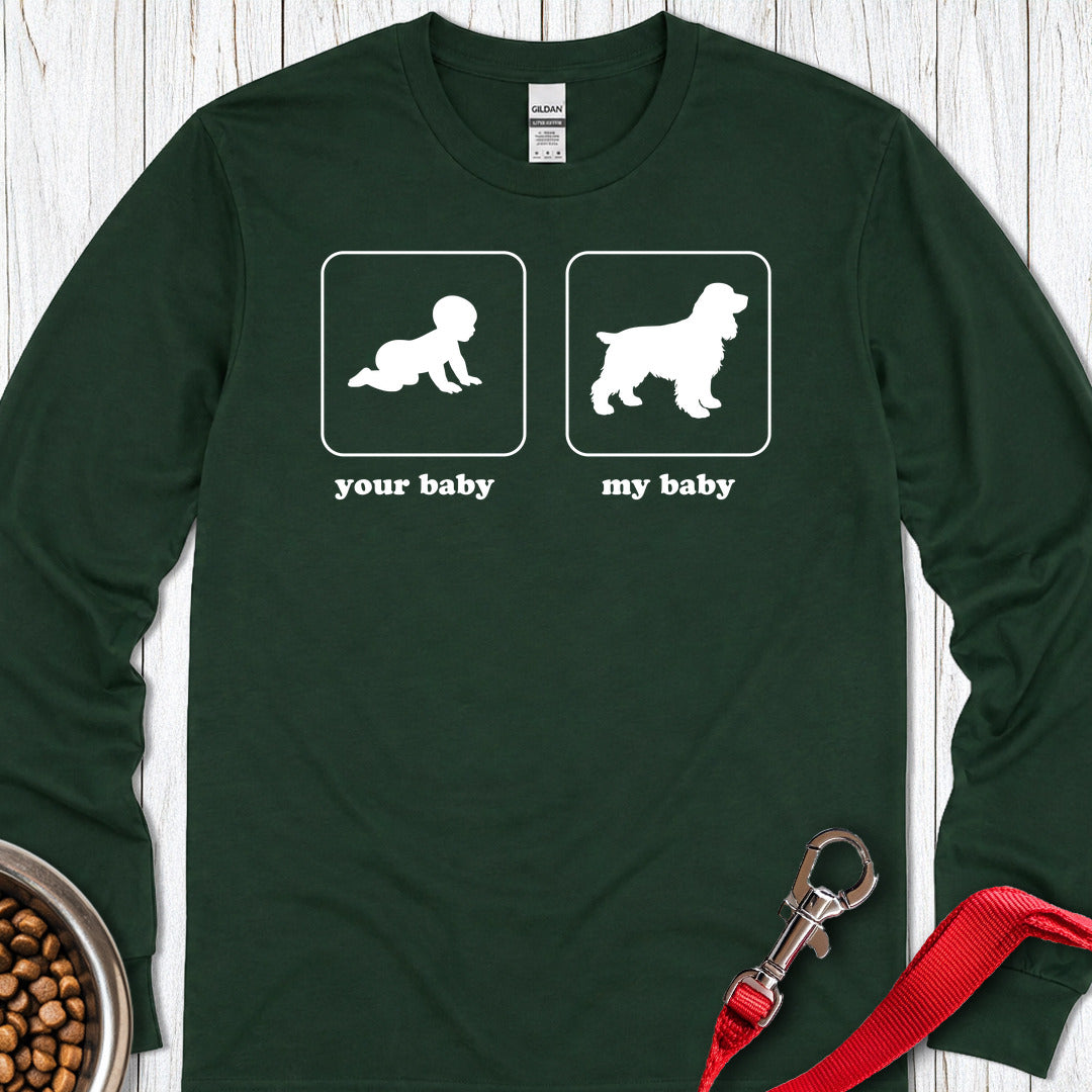 My Baby Cocker Spaniel Long Sleeve — Forest Green