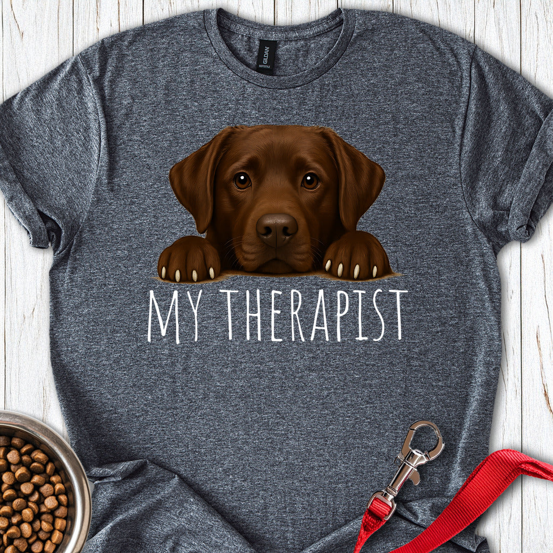 My Therapist Chocolate Lab Dark Heather
