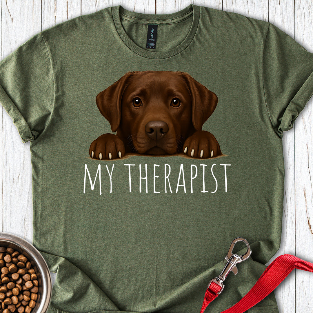 My Therapist Chocolate Lab Military Green